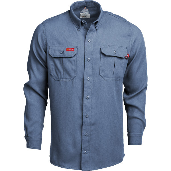 LAPCO FR Modern Uniform Shirt in Medium Blue